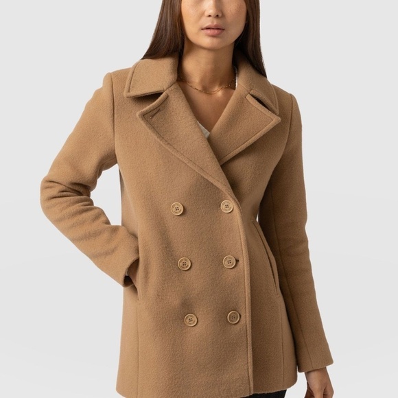 GAP Jackets & Blazers - Gap Classic Double Breasted Pea Coat Camel Size Small
